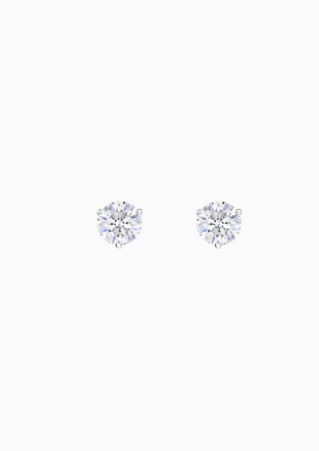 Boucles d'oreilles Jolis Coeurs en or blanc et diamants 0,5 carat - Maison Lepage joaillier créateur français 1922