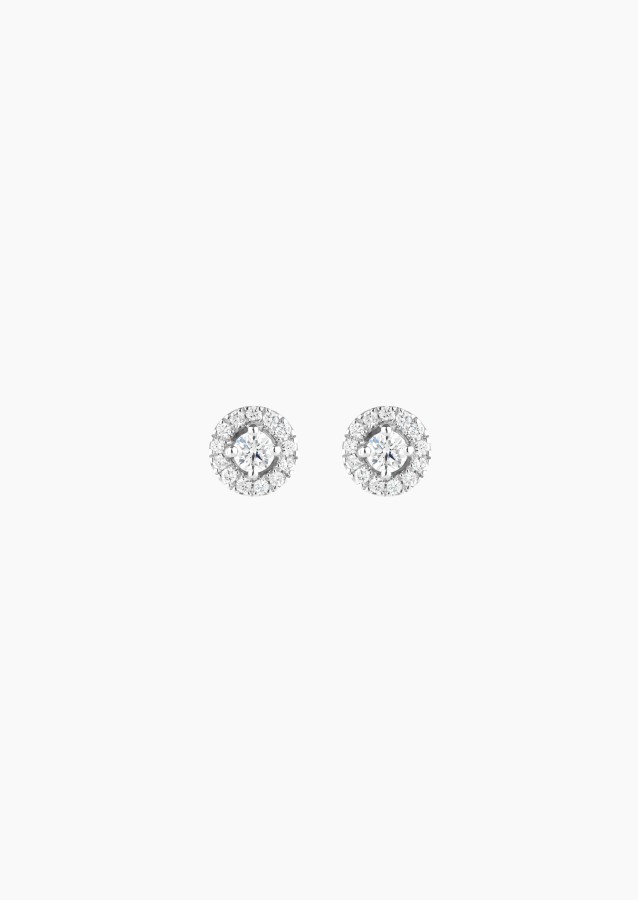 Victoria earrings in white gold with diamonds – Maison Lepage, French jeweler and designer.