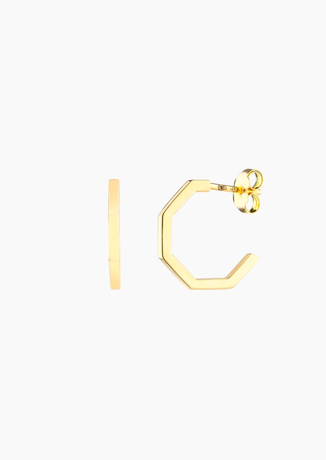Octo open hoop earrings in yellow gold – Maison Lepage, French jeweler and designer since 1922.