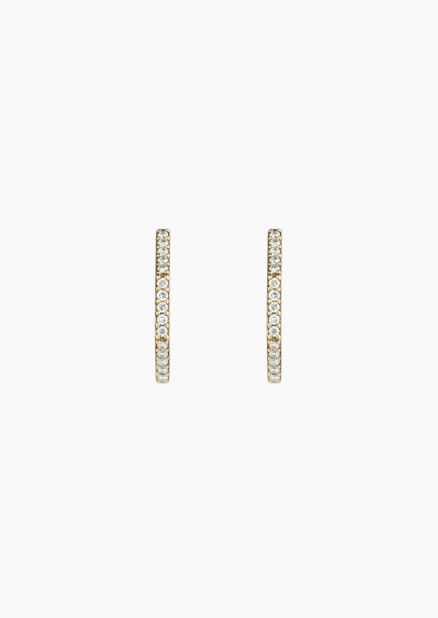 Octo open hoop earrings in yellow gold and diamonds – Maison Lepage, French jeweler and designer since 1922.