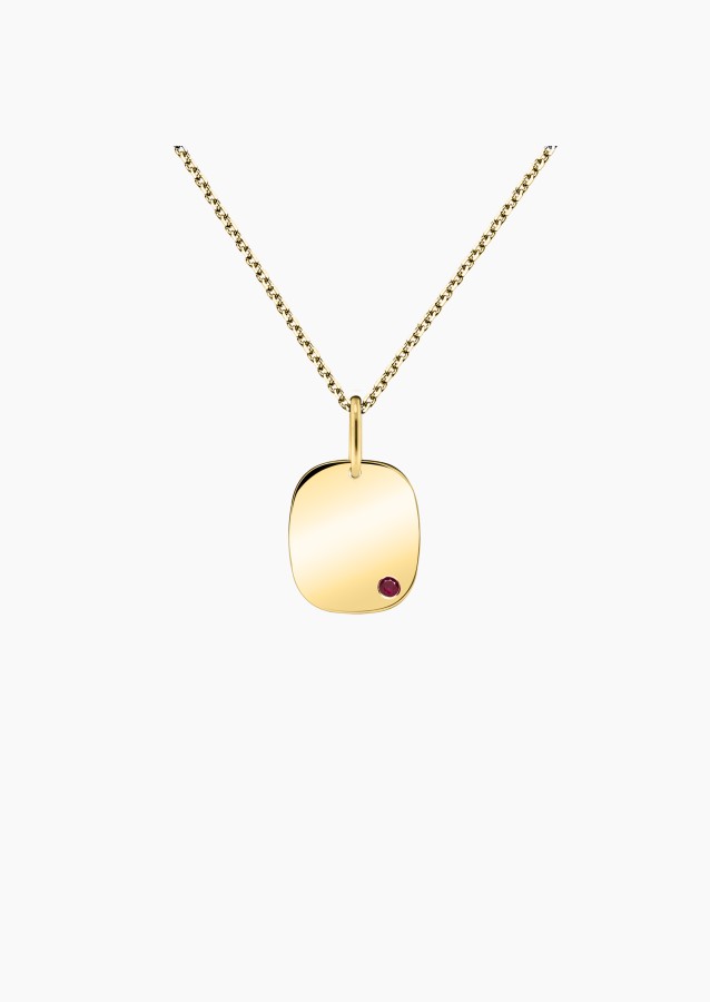 Coussin medal in yellow gold with ruby – Maison Lepage, French jeweler and designer since 1922.