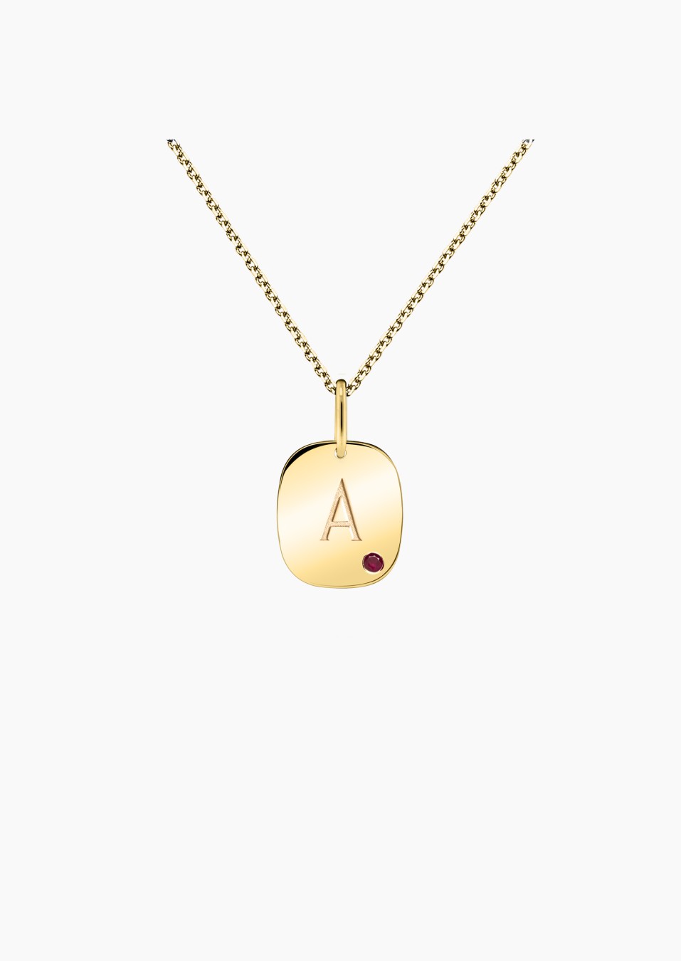 Coussin medal in yellow gold with ruby – Maison Lepage, French jeweler and designer since 1922.