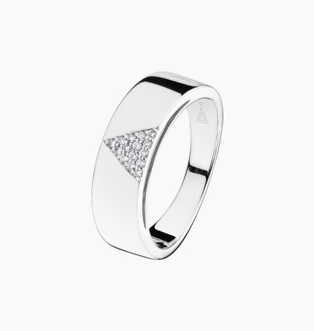 Alliance femme La Généreuse en or blanc et diamants - Maison Lepage joaillier créateur français 1922