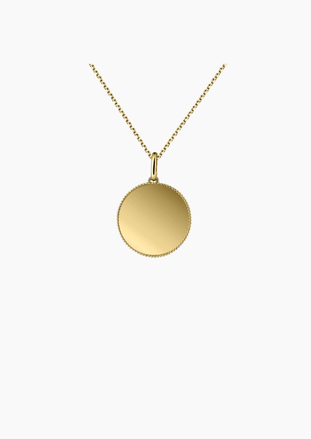 Colette Lune Perlée 15 mm medal in yellow gold – Maison Lepage, French jeweler and designer since 1922.