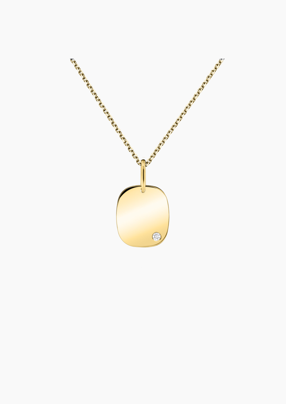 Coussin medal in yellow gold with diamond – Maison Lepage, French jeweler and designer since 1922.