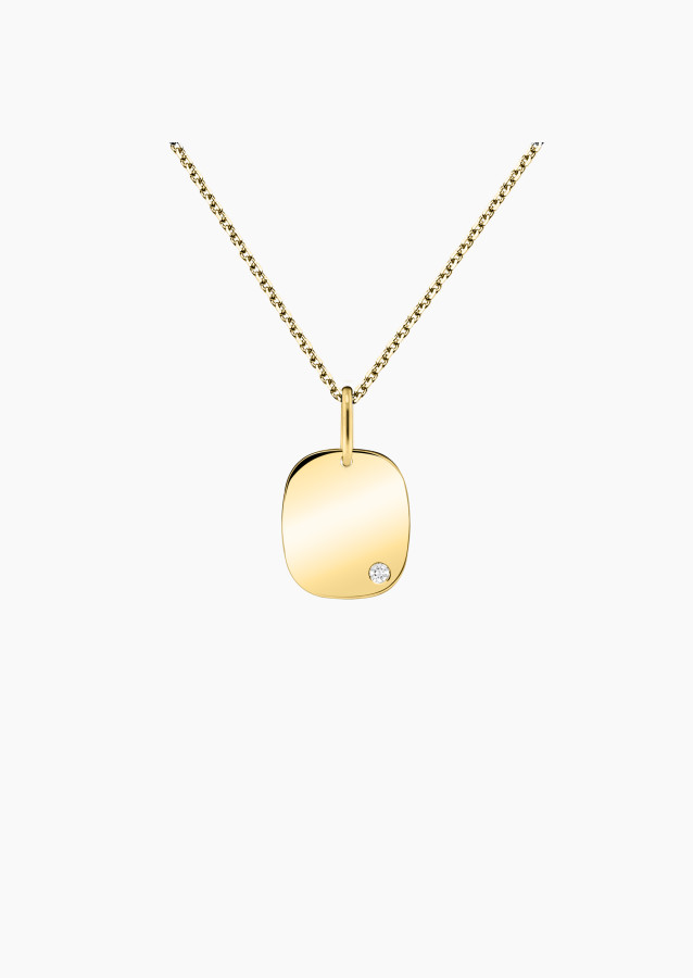 Coussin medal in yellow gold with diamond – Maison Lepage, French jeweler and designer since 1922.