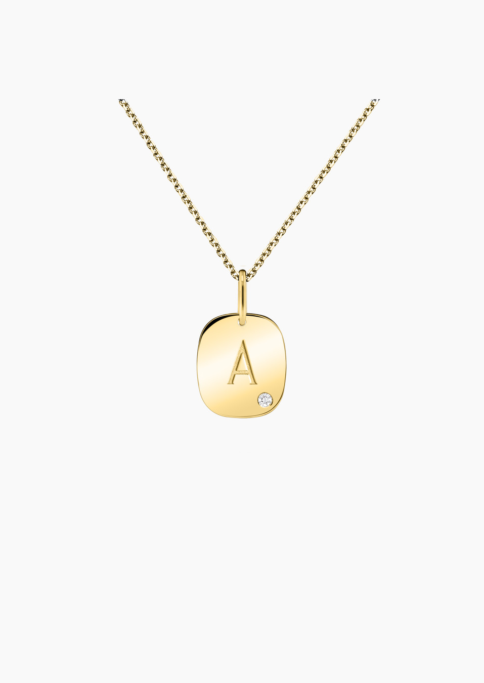 Coussin medal in yellow gold with diamond – Maison Lepage, French jeweler and designer since 1922.