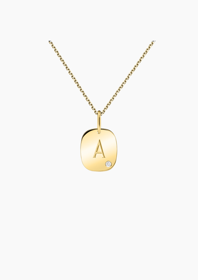 Coussin medal in yellow gold with diamond – Maison Lepage, French jeweler and designer since 1922.