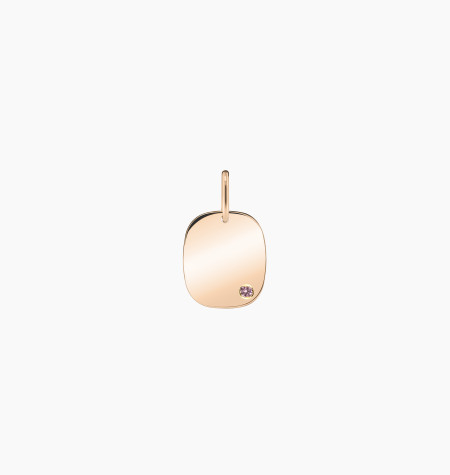 
                                                                                            Médaille Coussin en or rose et saphir rose / Maison Lepage
                                                                                    