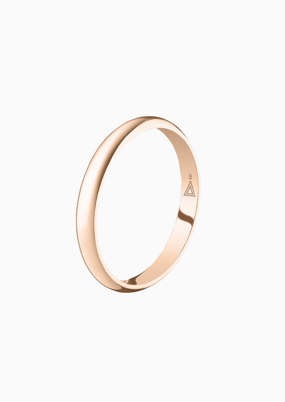 Prémisses half-set comfort wedding ring in rose gold for women / Lepage