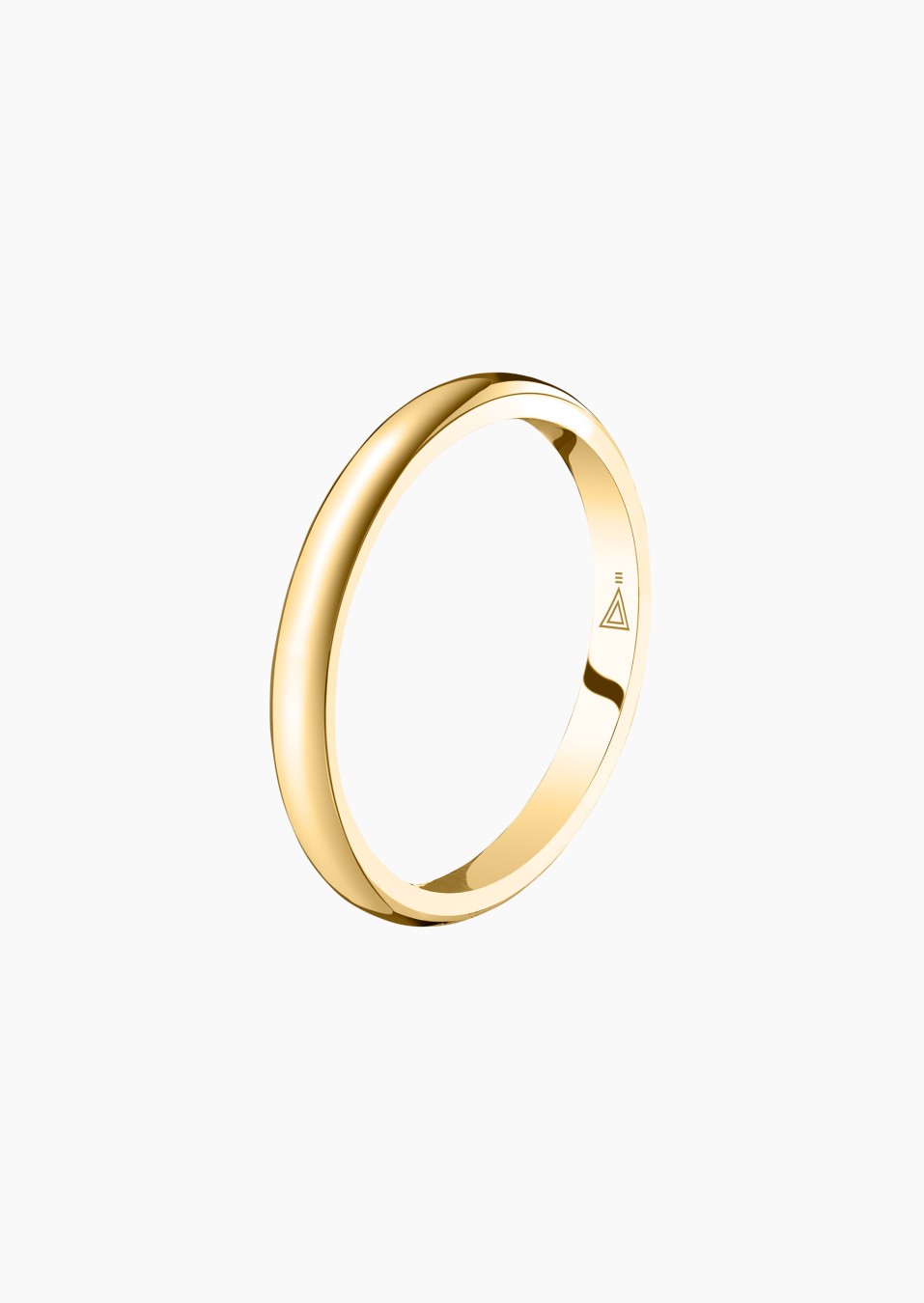 Prémisses half-set comfort wedding ring in yellow gold for men / Lepage