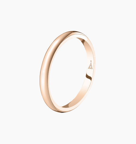 
                                                                                    Prémisse half-set comfort wedding ring 2 mm for men in rose gold - Maison Lepage french jeweller since 1922
                                                                            