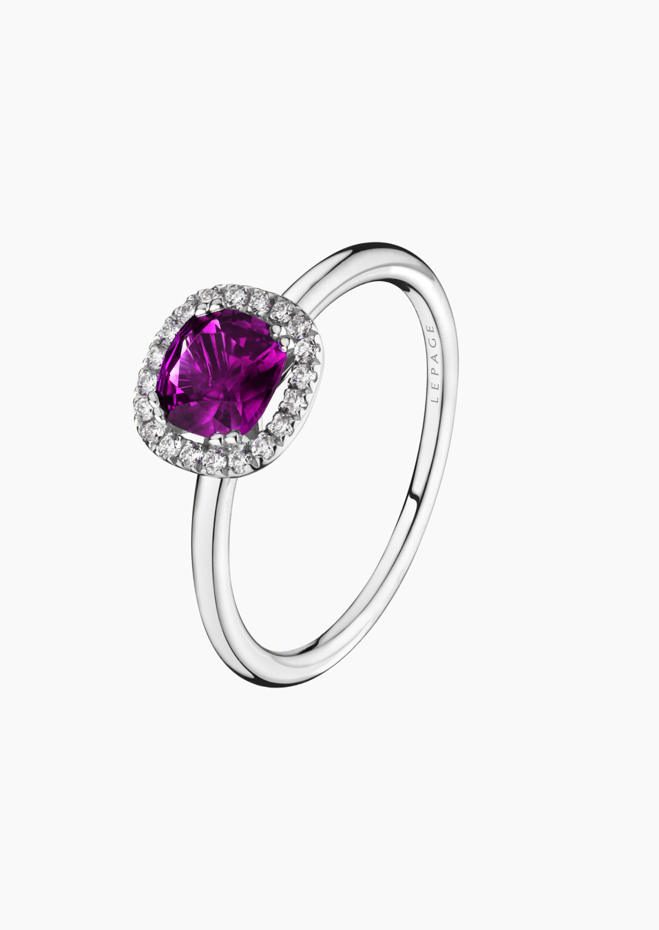 Lily Rose ring - Purple Royal Garnet and diamonds
