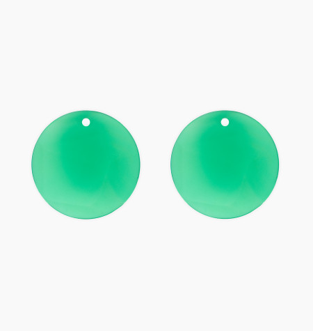 Jeton Colette en onyx vert pour boucles d'oreilles Notre Dame en or - Maison Lepage joaillier créateur français 1922