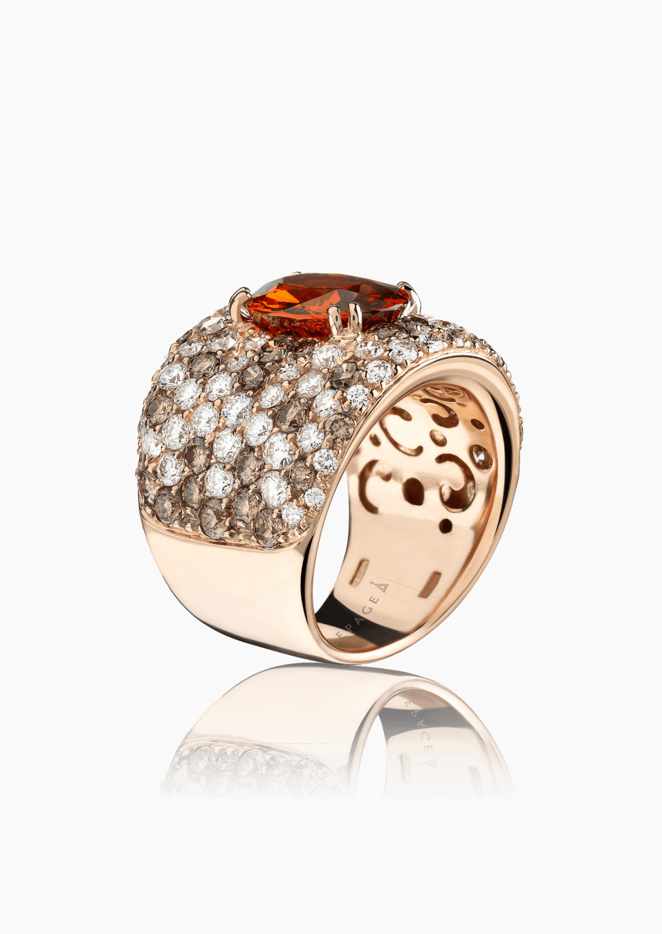 L’Ardente ring, exceptional piece in rose gold with mandarin garnet and diamonds – Maison Lepage, French jeweler and designer si L’Ardente ring, exceptional piece in rose gold with mandarin garnet and diamonds – Maison Lepage, French jeweler and designer si