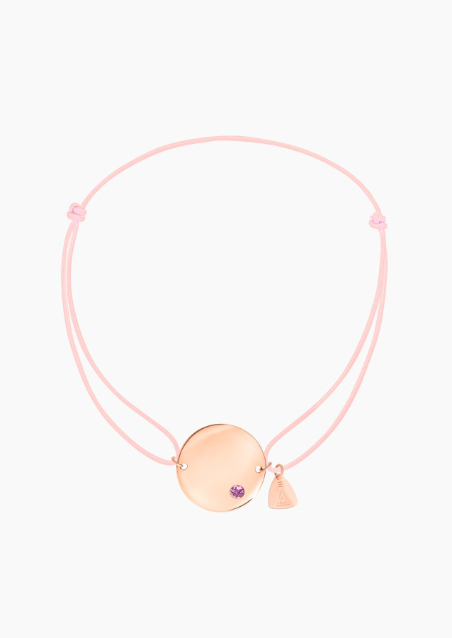 Colette Pink October bracelet in 18k rose gold with pink sapphire – Maison Lepage, jeweler and designer since 1922.