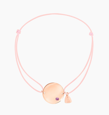 Colette Pink October bracelet in 18k rose gold with pink sapphire – Maison Lepage, jeweler and designer since 1922.