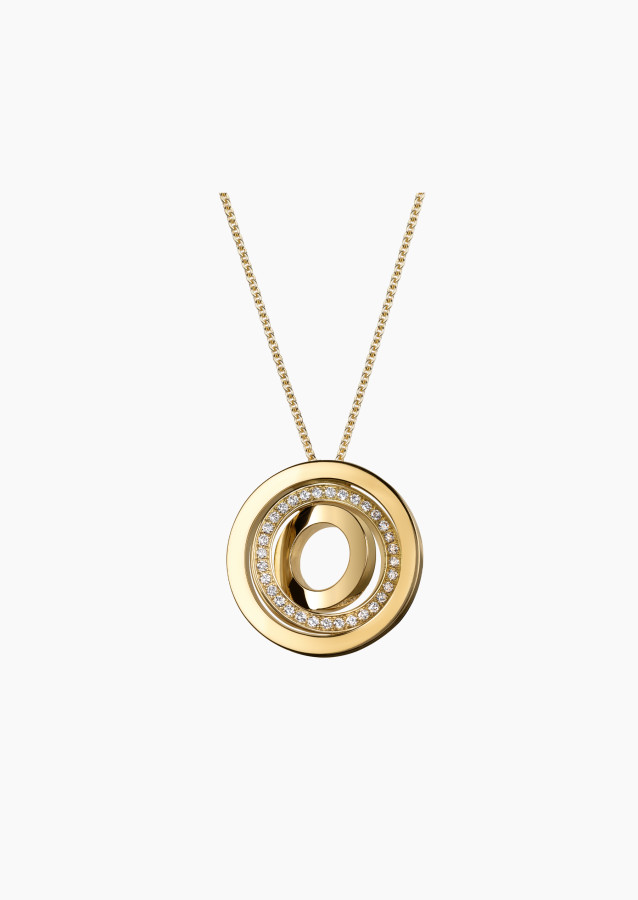 
                                                                                    Alba long necklace in 18k recycled yellow gold with diamonds, made in France – Maison Lepage, French jeweler and designer since 
                                                                            