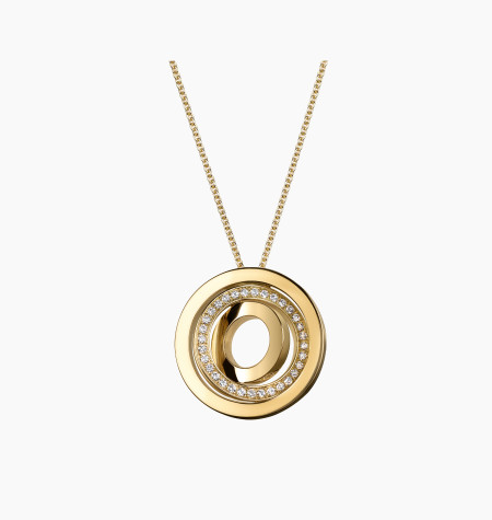 
                                                                                    Alba long necklace in 18k recycled yellow gold with diamonds, made in France – Maison Lepage, French jeweler and designer since 
                                                                            