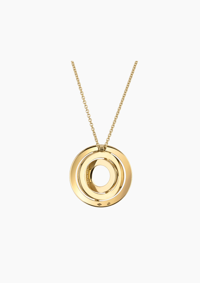 Alba long necklace in 18k recycled yellow gold with diamonds, made in France – Maison Lepage, French jeweler and designer since 