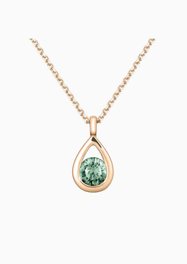 
                                                                                    Collier Clyde - Saphir vert - or rose
                                                                            