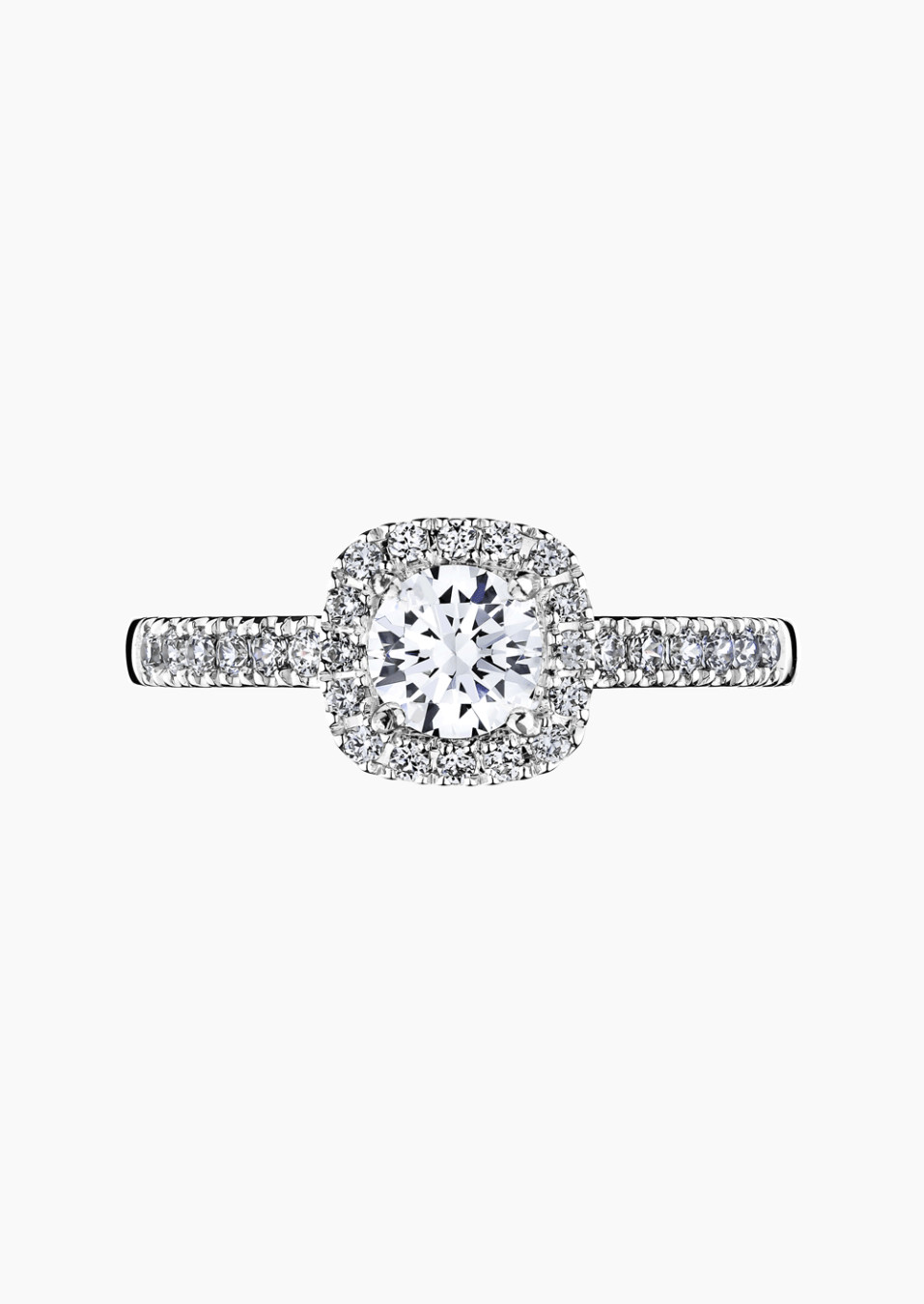 Madame Rose solitaire in gold and diamonds / Lepage