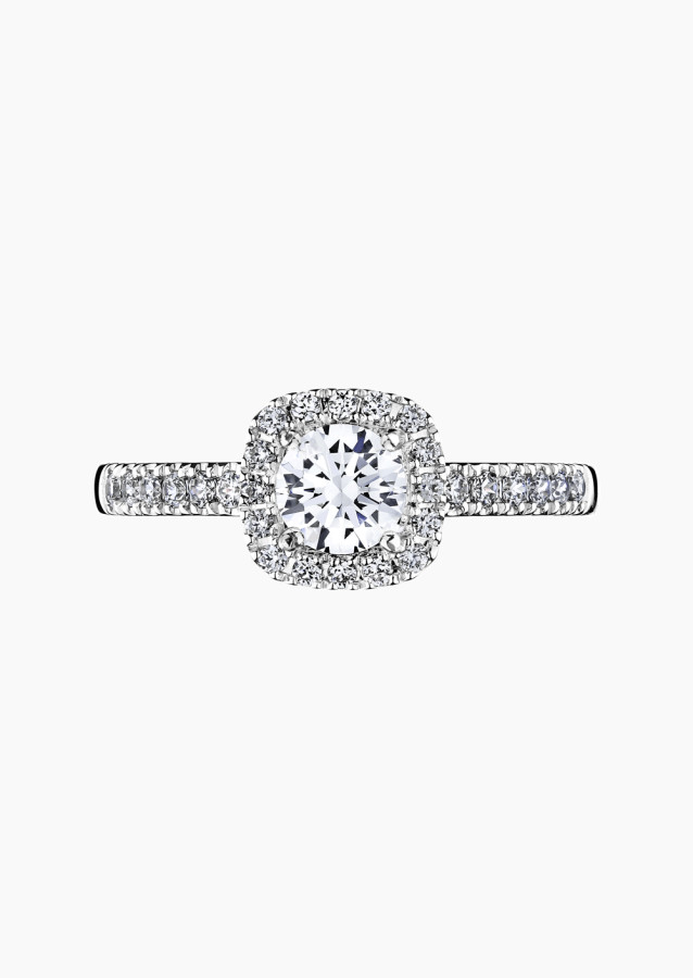 Solitaire Madame Rose en or et diamants / Lepage