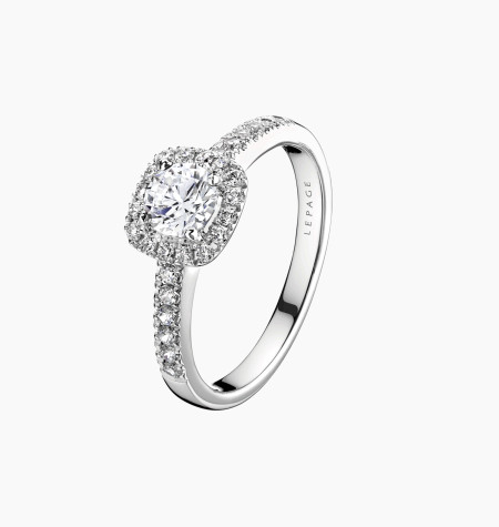 
                                                                                    Madame Rose solitaire in gold and diamonds / Lepage
                                                                            