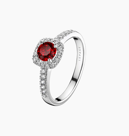 
                                                                                            Solitaire Madame Rose en or, rubis et diamants / Lepage
                                                                                    