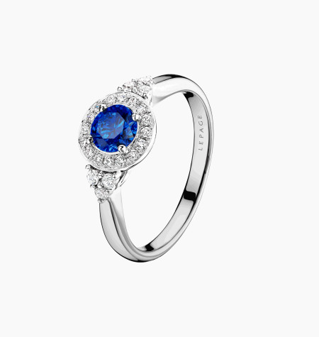 
                                                                                    Pompadour solitaire in gold, sapphire and diamonds / Lepage
                                                                            