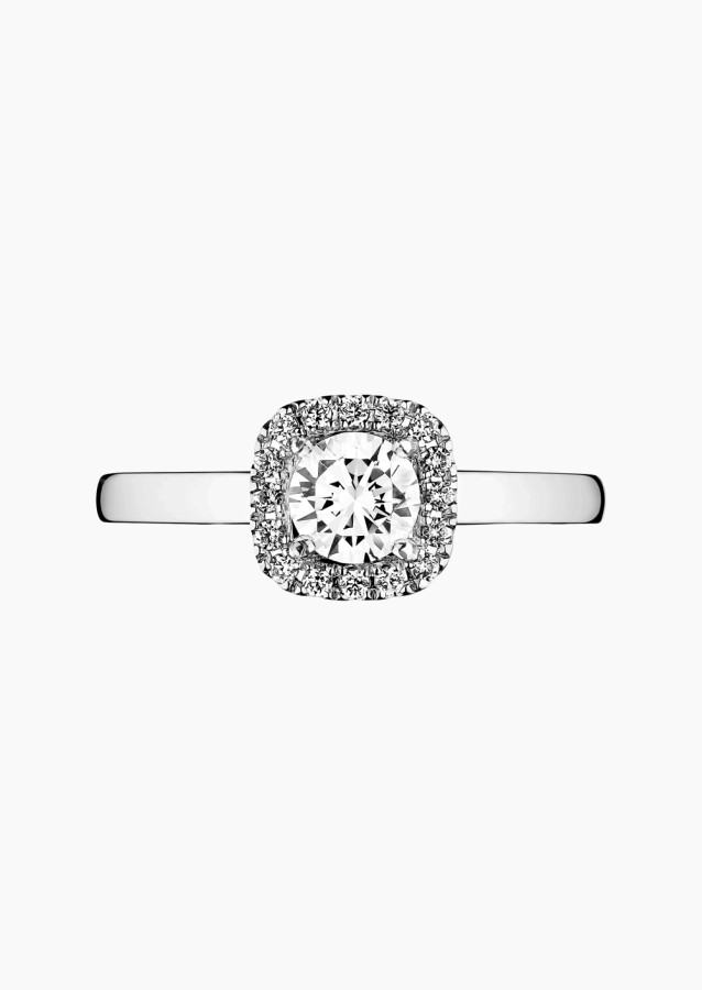 Jolie-Rose solitaire in gold and diamonds / Lepage