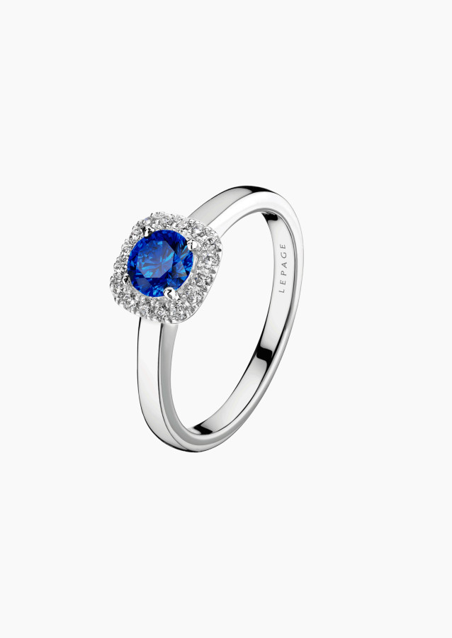 
                                                                                    Solitaire Jolie-Rose en or, saphir et diamants / Lepage
                                                                            