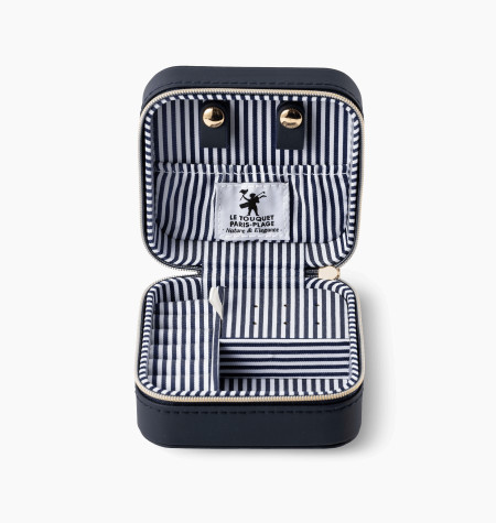 
                                                                                            Coffret à bijoux de voyage édition Touquet-Paris-Plage - Bleu et blanc
                                                                                    