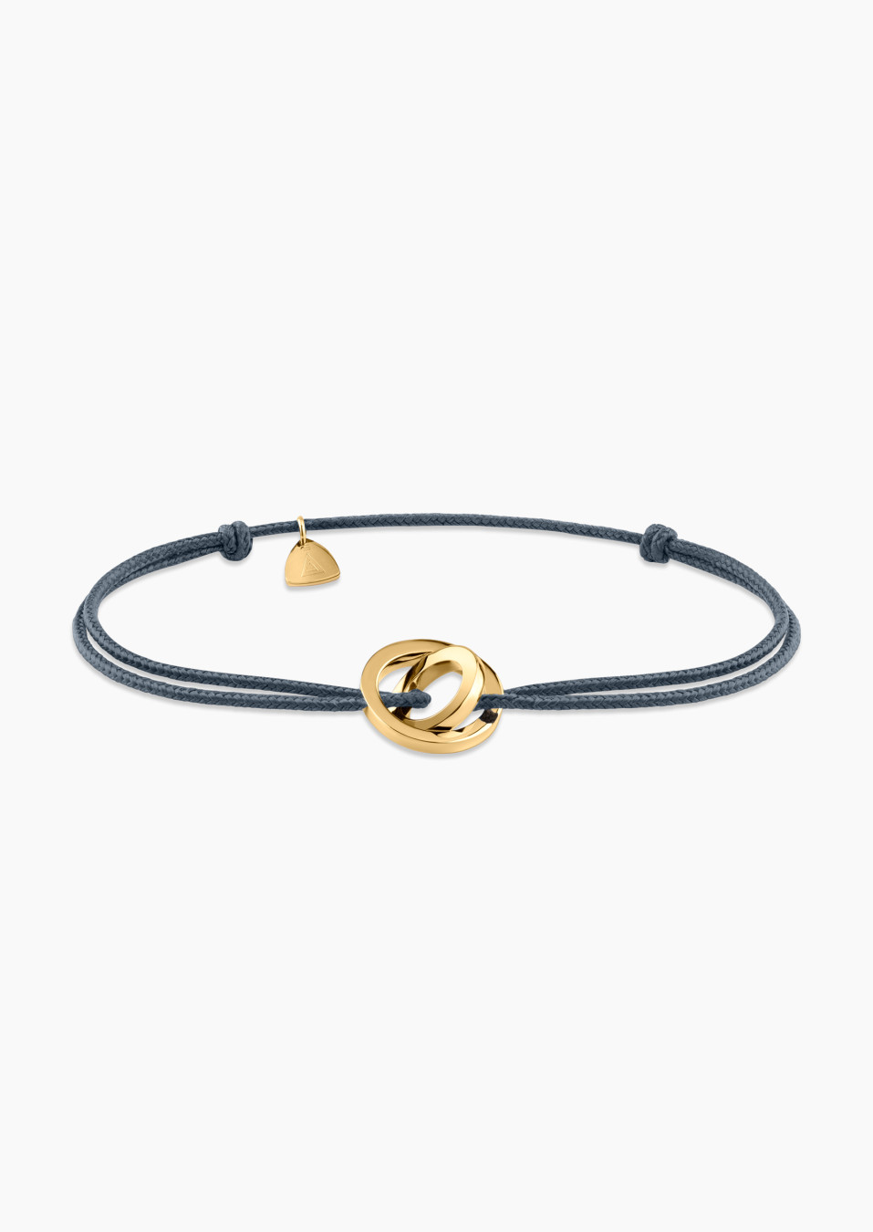 Bracelet Alba en or jaune et cordon gris
