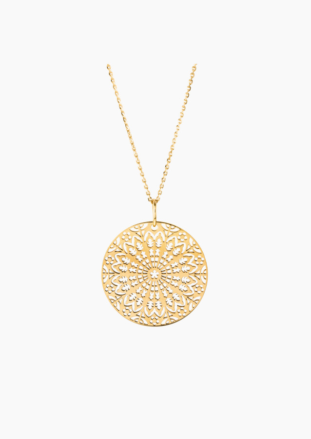 Colette Rosace médaille in yellow gold | Maison Lepage