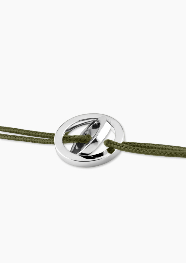 Alba kaki cord bracelet | LEPAGE Jewelry