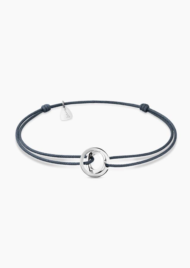 
                                                                                    Alba grey cord bracelet in white gold | LEPAGE Jewelry
                                                                            