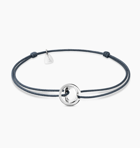 
                                                                                    Alba grey cord bracelet in white gold | LEPAGE Jewelry
                                                                            