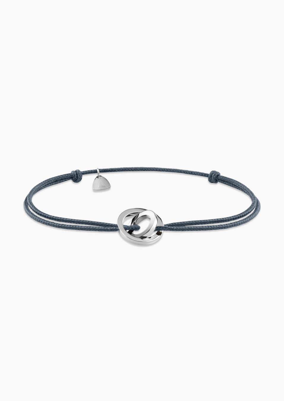 Alba grey cord bracelet in white gold | LEPAGE Jewelry