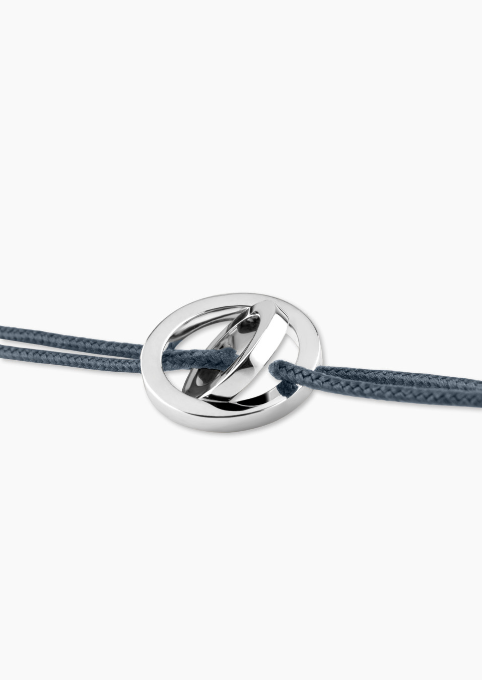 Alba grey cord bracelet in white gold | LEPAGE Jewelry