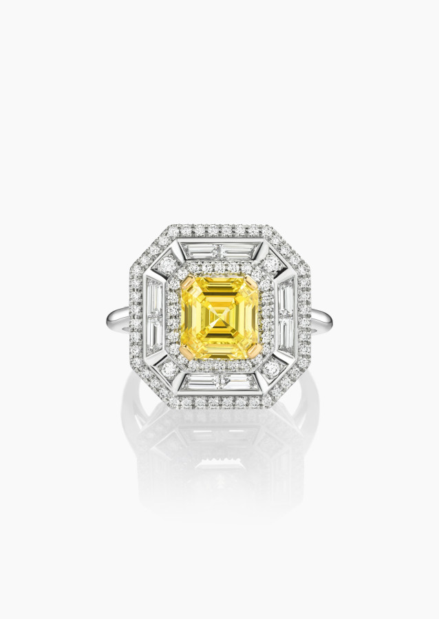 Zénith ring - Diamond Fancy Vivid Yellow | Maison Lepage