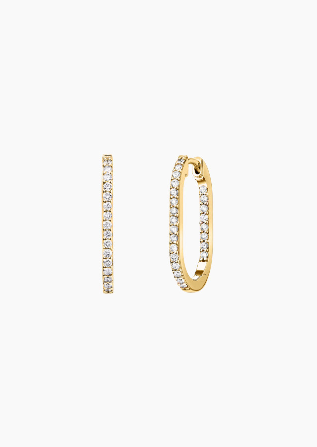 
                                                                                    Orso small model hoop earrings gold and diamonds | LEPAGE
                                                                            