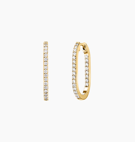 
                                                                                    Orso small model hoop earrings gold and diamonds | LEPAGE
                                                                            