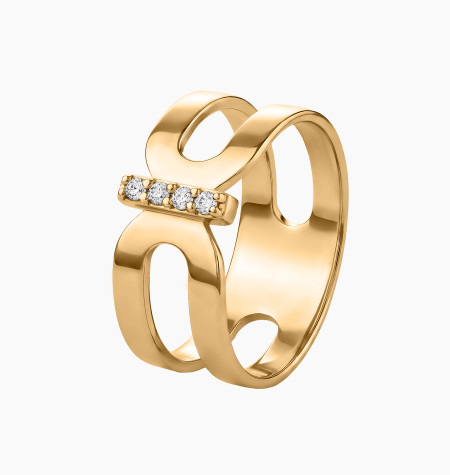 
                                                                                    Bague Orso grand modèle en or jaune et diamants
                                                                            