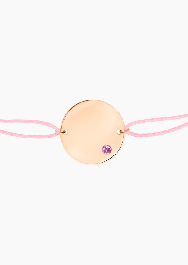 Bracelet Colette Octobre Rose en or rose et saphir rose | MAISON LEPAGE