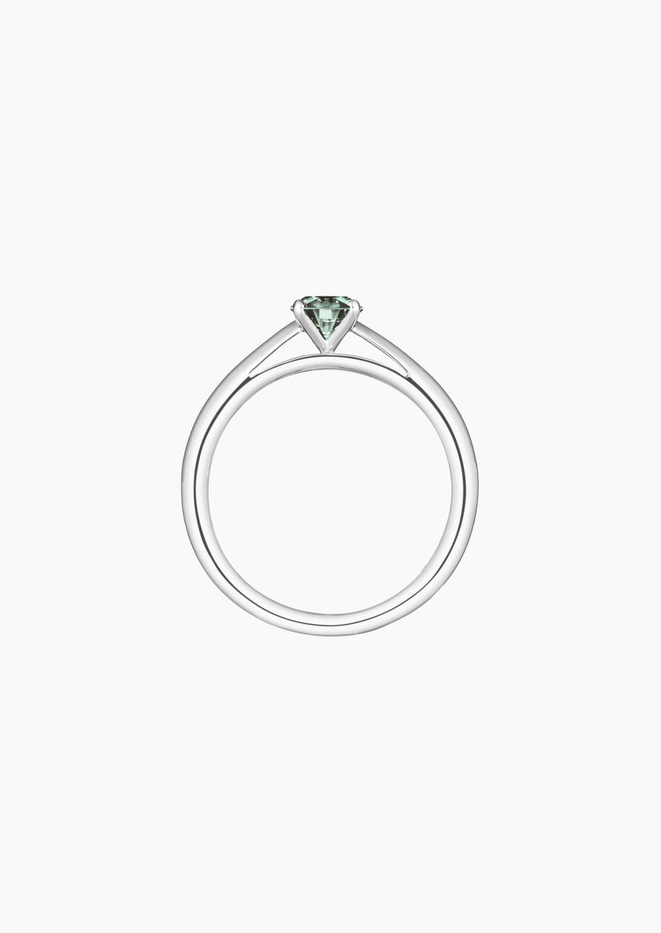Promesse solitaire ring - Green sapphire