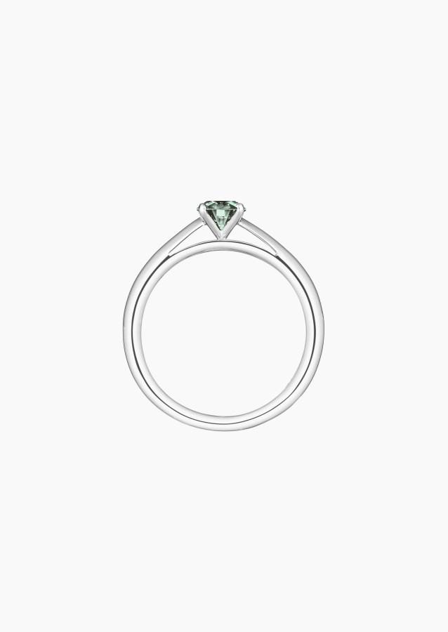 Promesse solitaire ring - Green sapphire