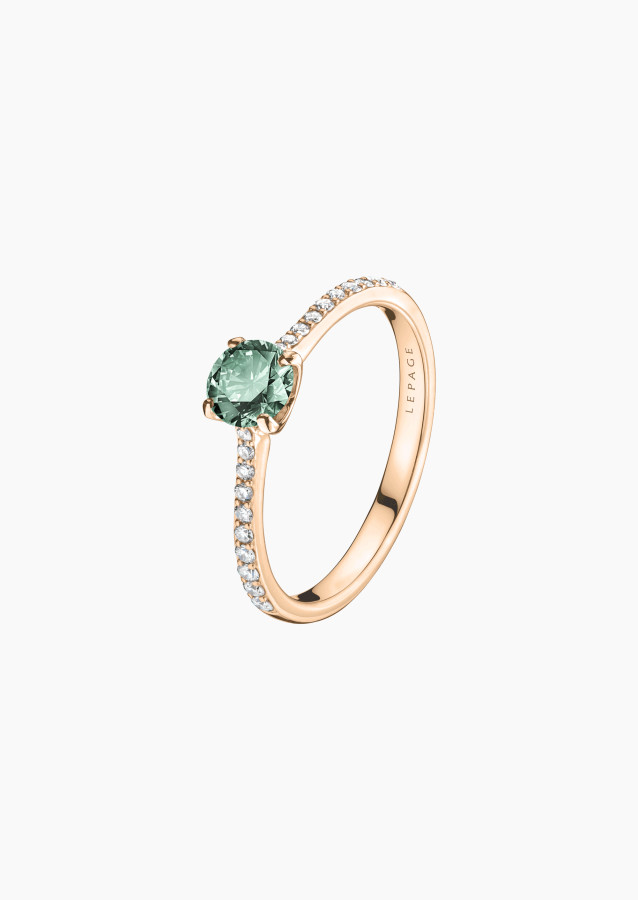 
                                                                                    Demoiselle solitaire ring - Green sapphire and diamonds
                                                                            