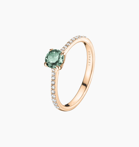 
                                                                                    Demoiselle solitaire ring - Green sapphire and diamonds
                                                                            