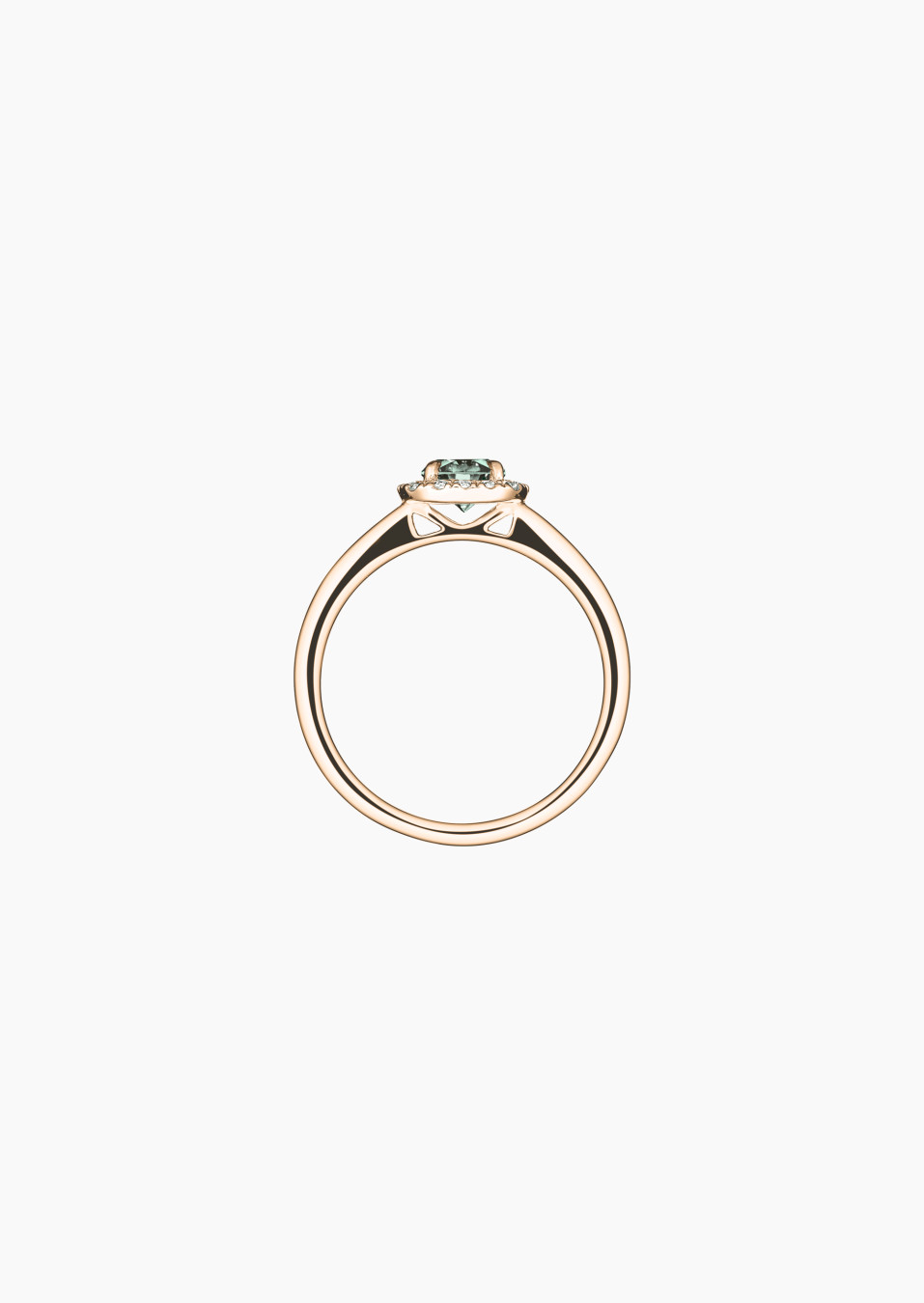 Jolie-Rose solitaire ring - Green sapphire